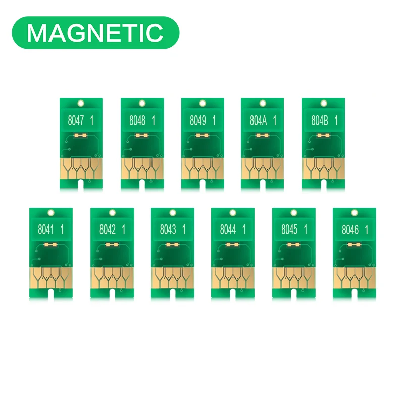 For European Version T8041-T8049 T804A T804B T804D Ink Cartridge Chip For Epson SureColor P6000 P7000 P8000 P9000 Printer Chips