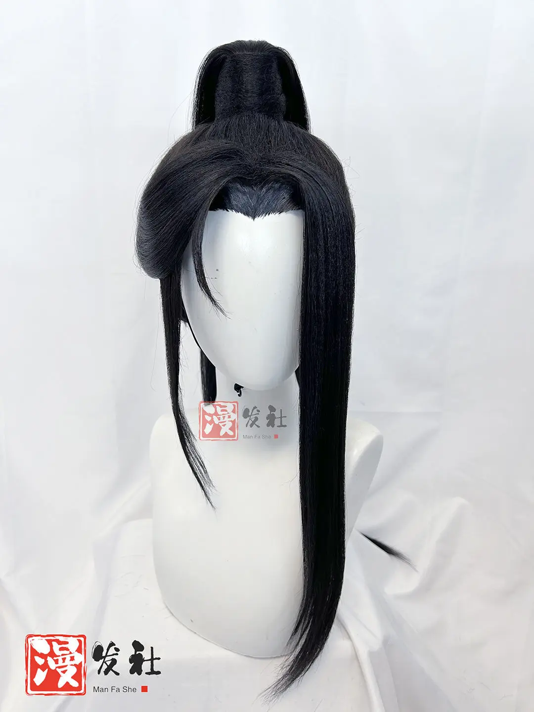 He Xuan Cosplay TGCF Long Black Customized Wig Tian Guan Ci Fu Heaven Official's Blessing Synthetic Hair HeadwearHalloween Props