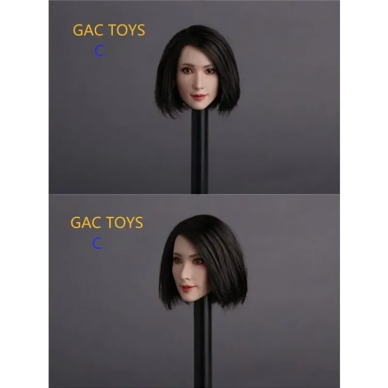 GACTOYS GC008 1/6 Asian Beauty Lin Chi-ling Head Sculpt Short Hair Head Carving Model for 12