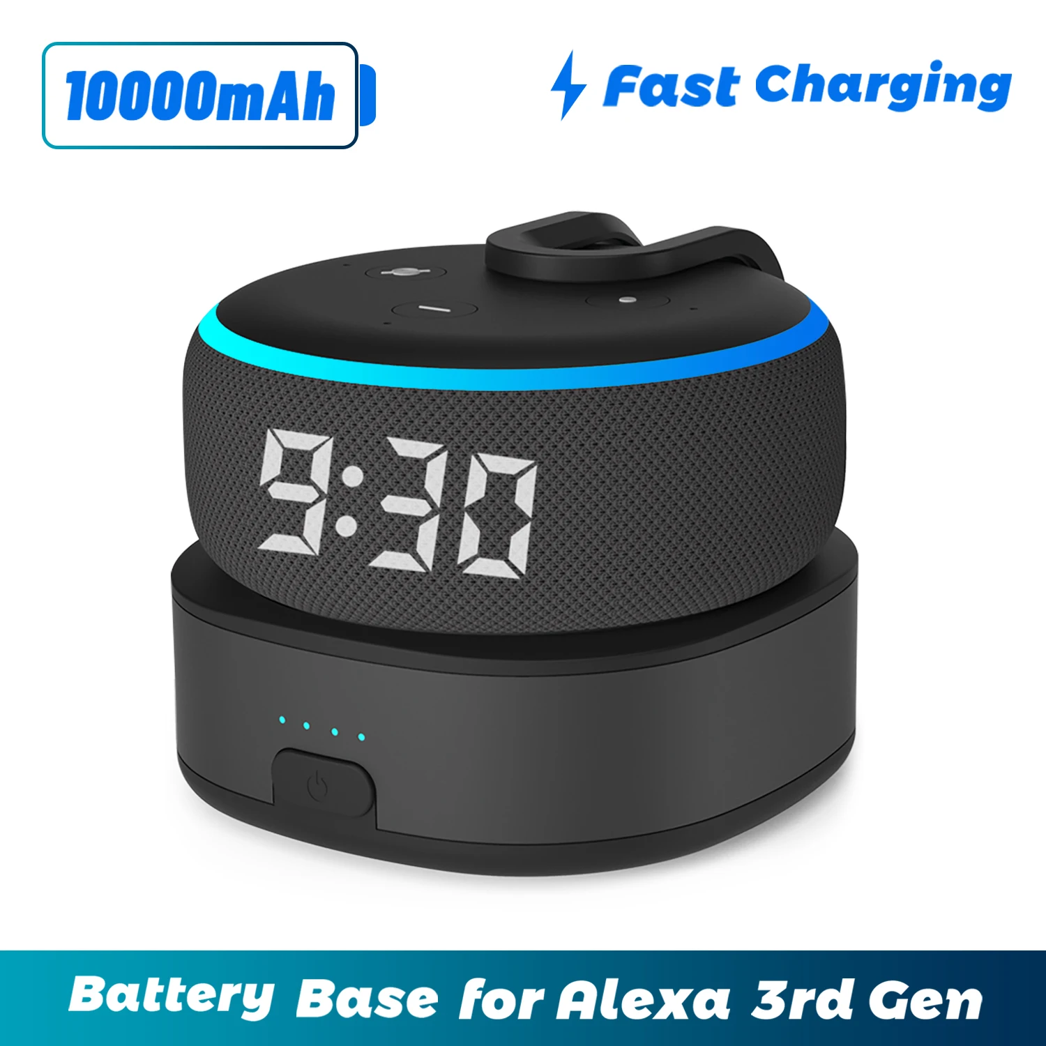 Battery Base for Echo Dot 3 rd Gen Battery Pack Portable Charger Power Bank For Alexa Speaker Docking Station Rechargeable