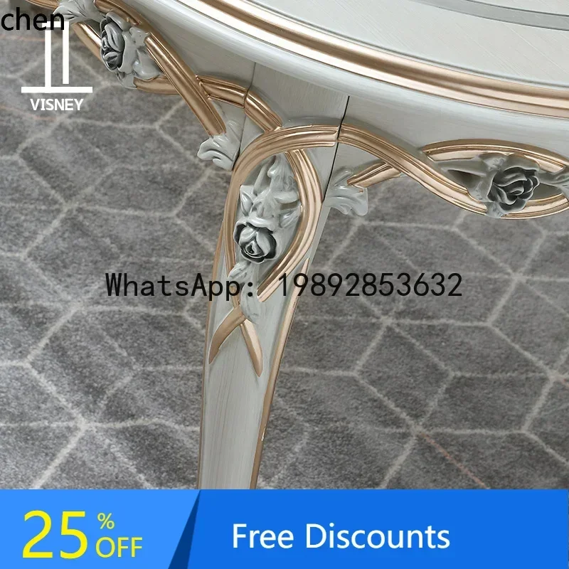 

ZC light luxury solid wood dining table oval household high-end all solid wood dining table and chair combination