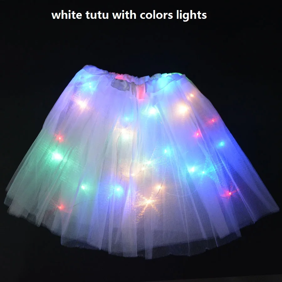 Jupe Tutu Lumineuse à LED pour Fille, 1 Pièce, Costume de ixau Néon Shoe, Dégradé, Cadeau d'Anniversaire, Baguette, Bande de Sauna, Festival de Mariage