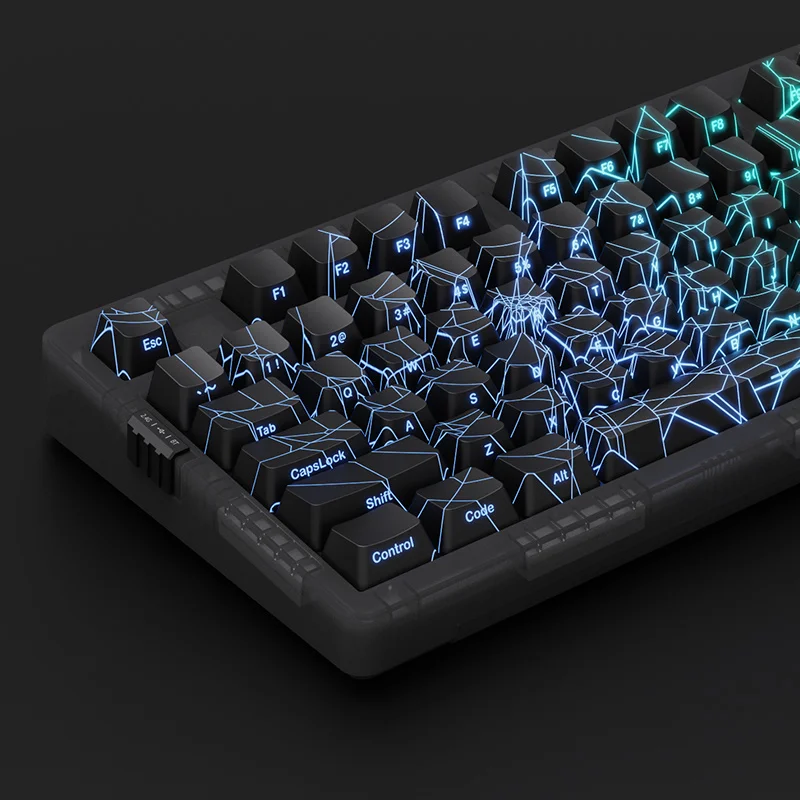 Zuohe Zh 980 クモの巣メカニカルキーボード Geming ワイヤレス 2.4 グラム Bluetooth カスタムオフィス Hifi ミュートスパイダーウェブキーボード