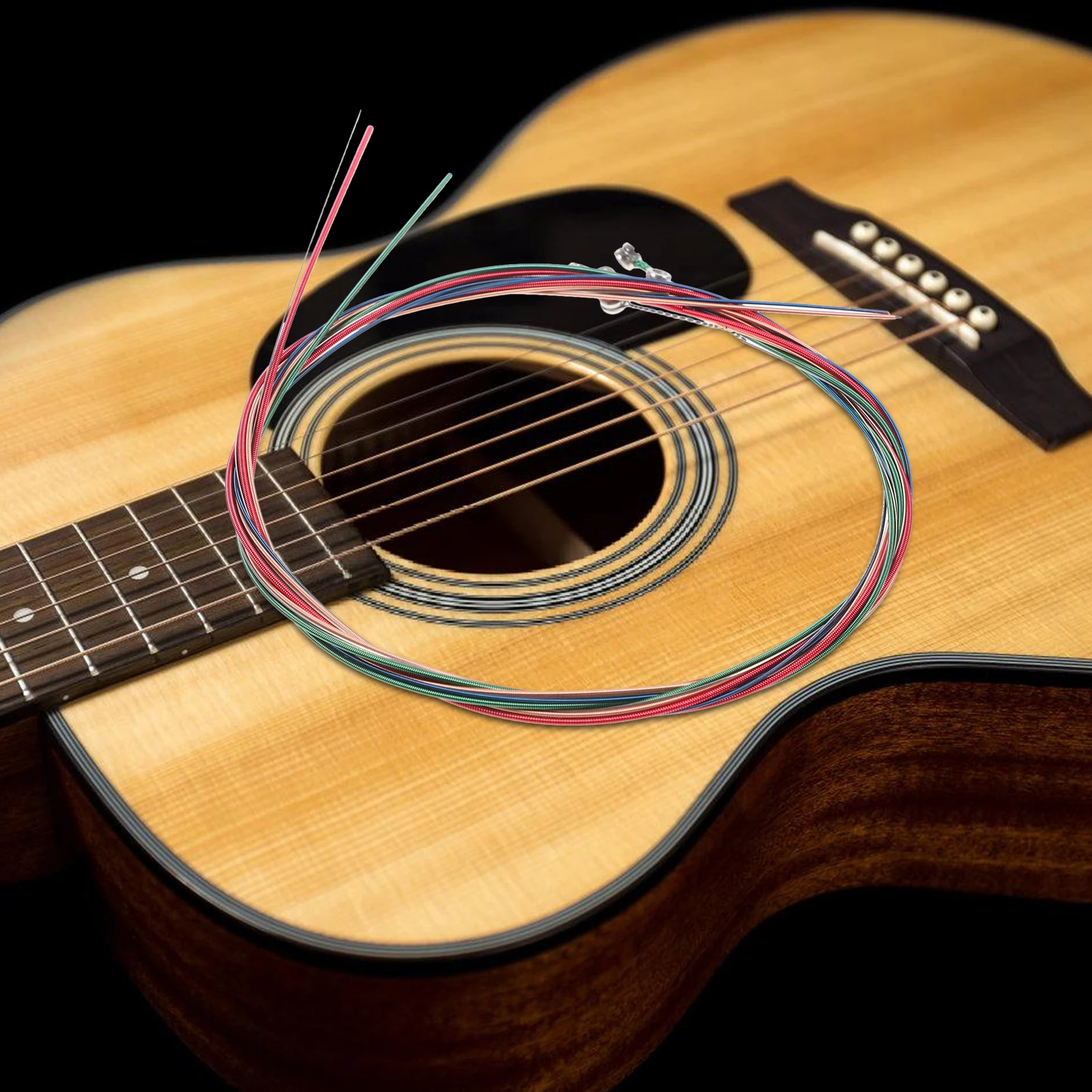 

6pcs Strings Acoustic Electric Folk Replacement Electric Guitar Strings Guitar Accessories Clear Sound Accessories