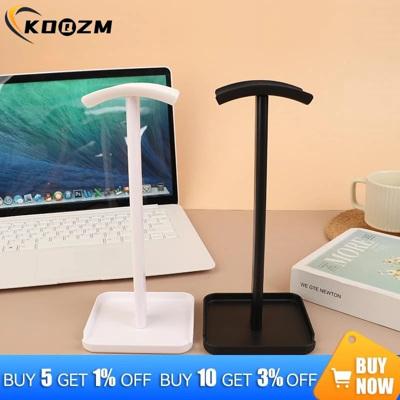 ABS e TPU Universal Headphone Stand Holder, Space Saving Gaming Headset, Desktop Earphone Hanger, Display Rack, 1pc