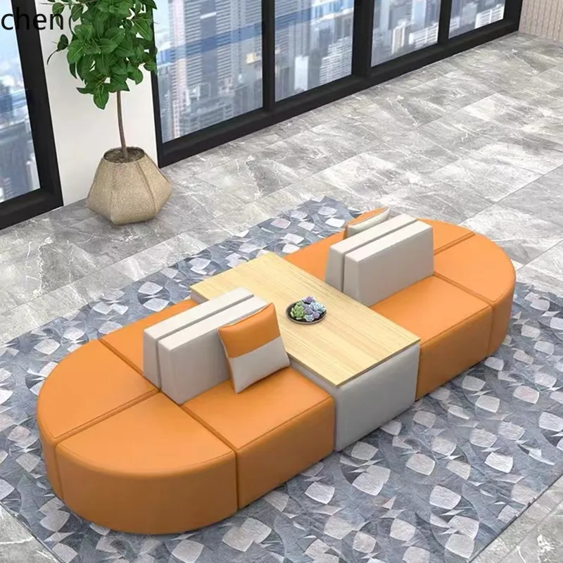 HSN creative office sofa negotiation public area front desk waiting double-sided sofa