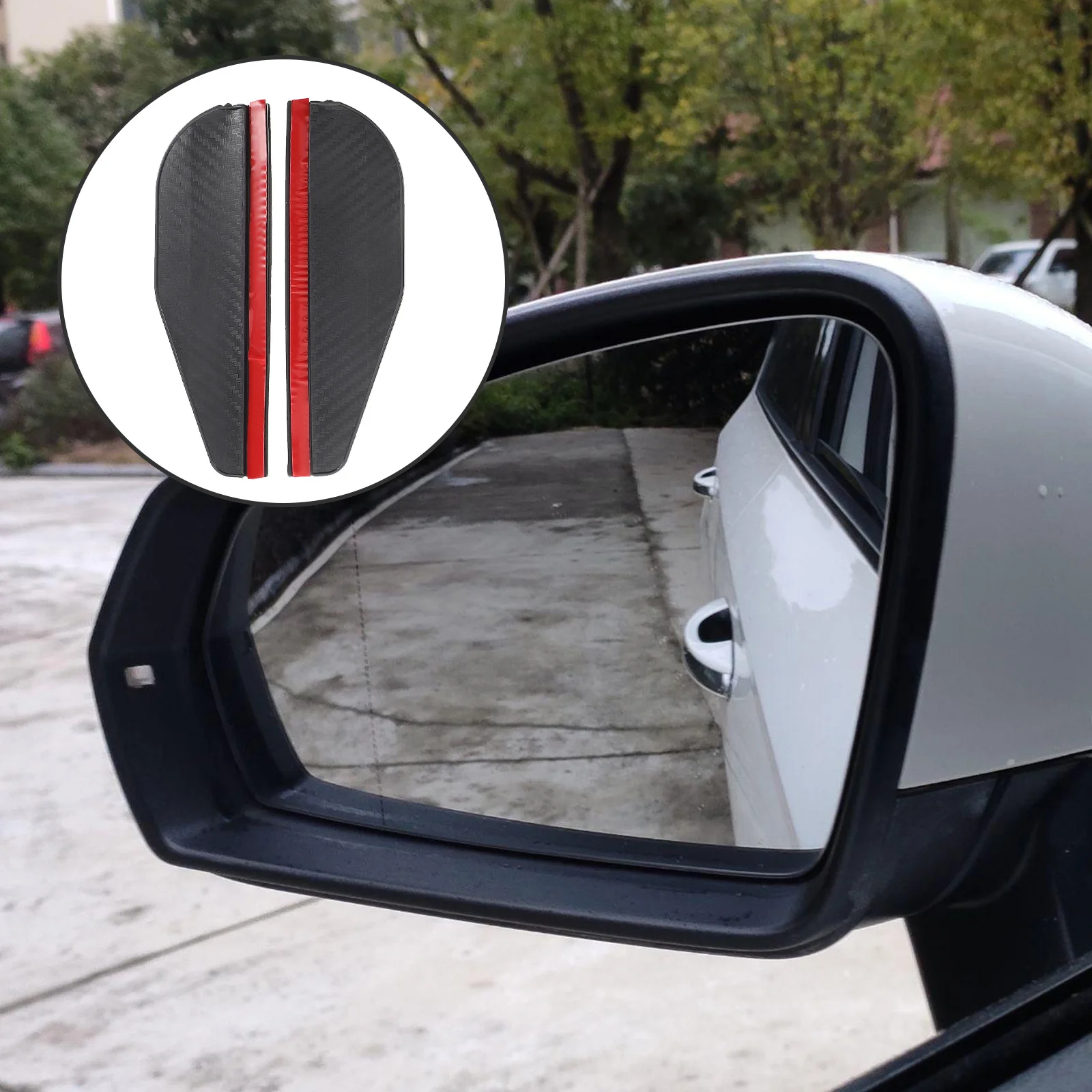 

4Pcs Car Side Rain Shields Waterproof Adhesive Rearview Mirror Rain Guard Stylish Colorful Design Easy Installation Side Mirror