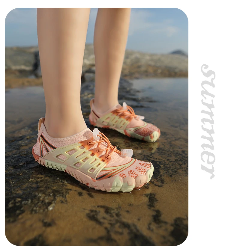 Kinder Schnell Trocknende Aqua Schuhe Kinder Wasser Schuhe Barfuß Fünf-Finger Waten Turnschuhe Jungen Mädchen Strand Schwimmen Schuhe – Detail 10