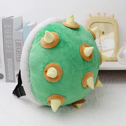 9 stilar Super Mario plyschryggsäck Koopa Troopa Bowser Lemmy Yoshi sköldpaddsskal gosedjur plyschleksaker tecknade Peluche dockor väska 10 best sales Yoshi-leksak - №6