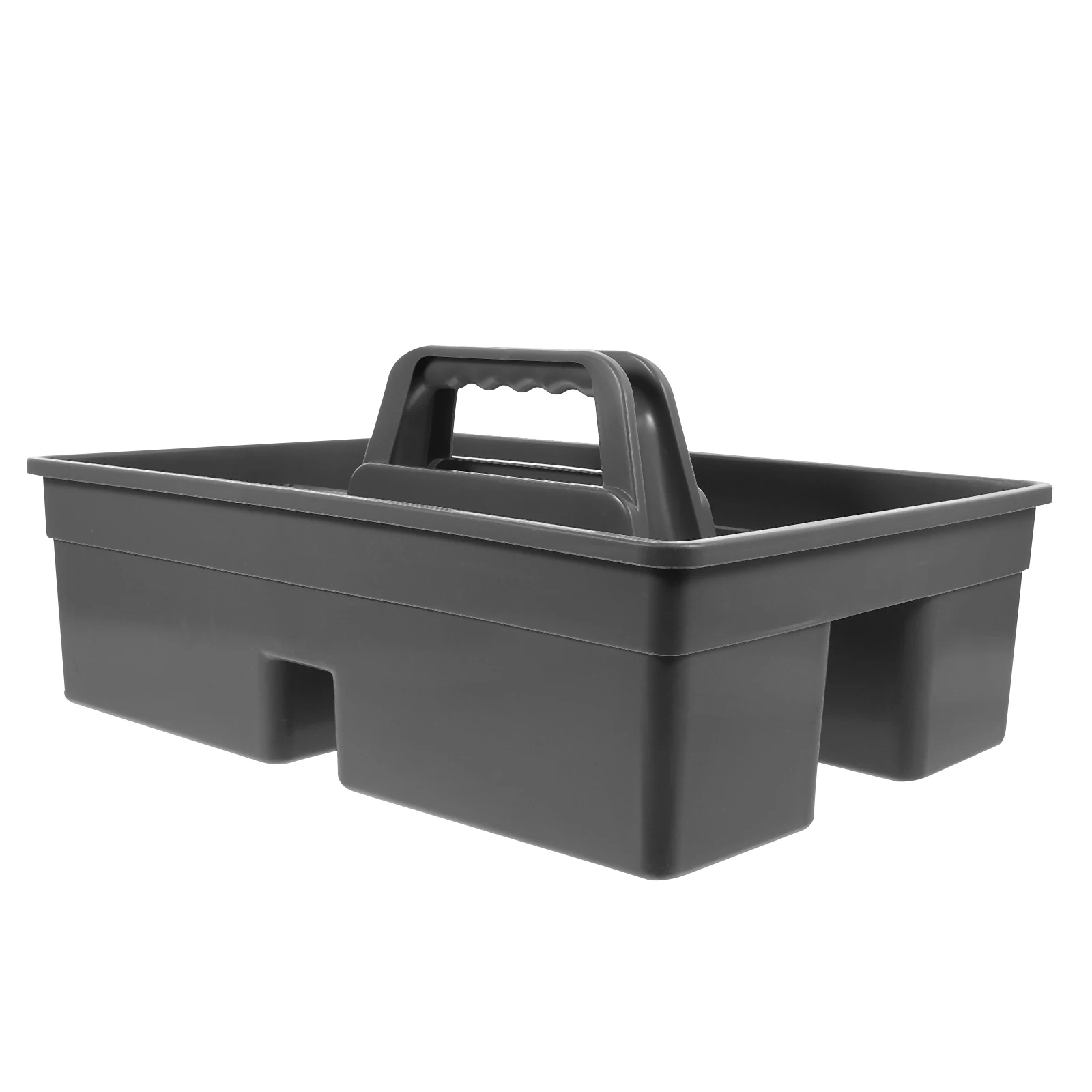 

Cleaning Tool Box Portable Grey Storage Caddy Handle for ganizing Supplies Cleaning Basket Housekeeping Accessories Plastic