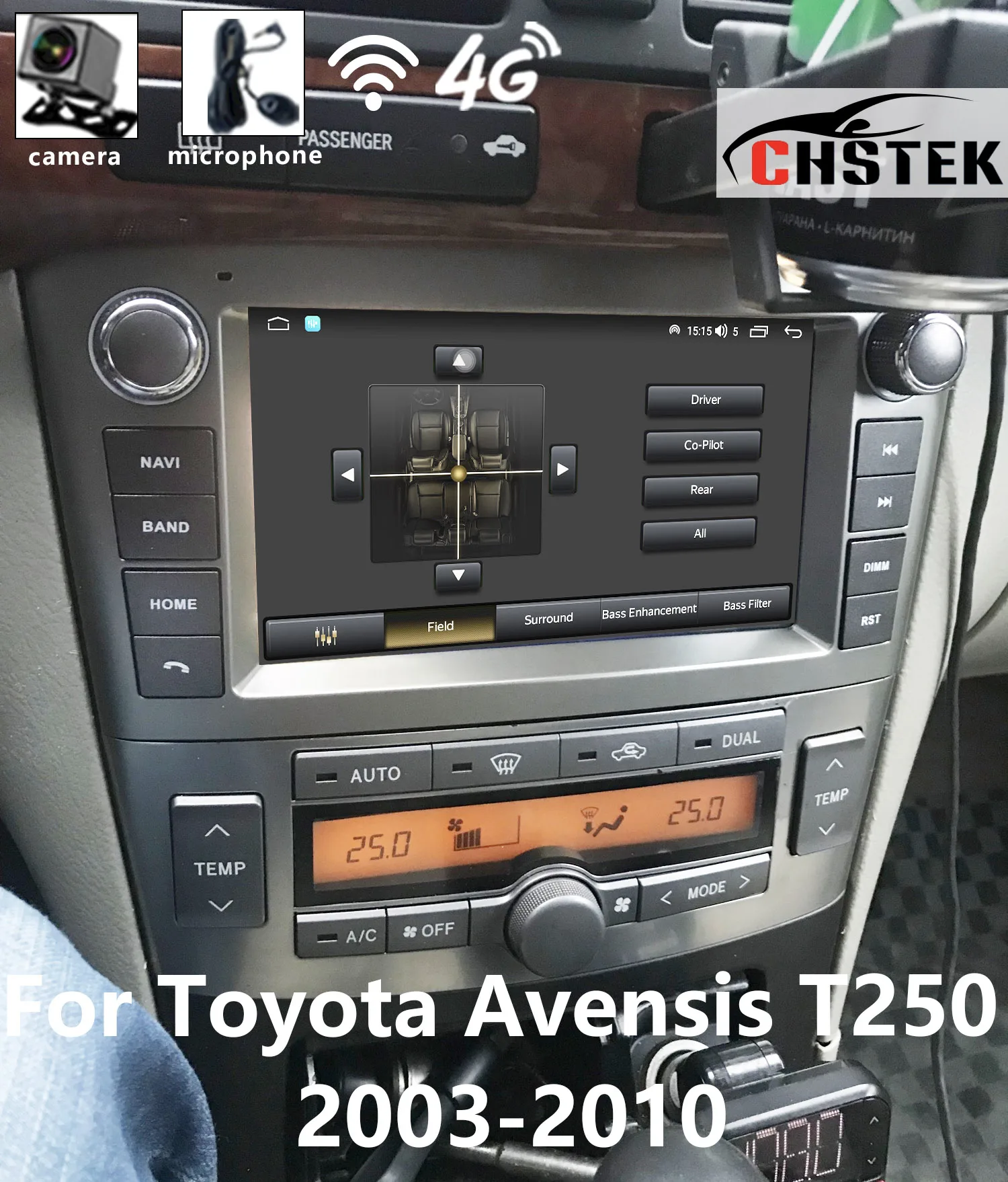 CHSTEK Android Auto Für Toyota Avensis T25 2003-2010 WIFI Auto 4G Drahtlose Carplay Bluetooth Multimedia Upgrade Modelle Aktualisieren FM