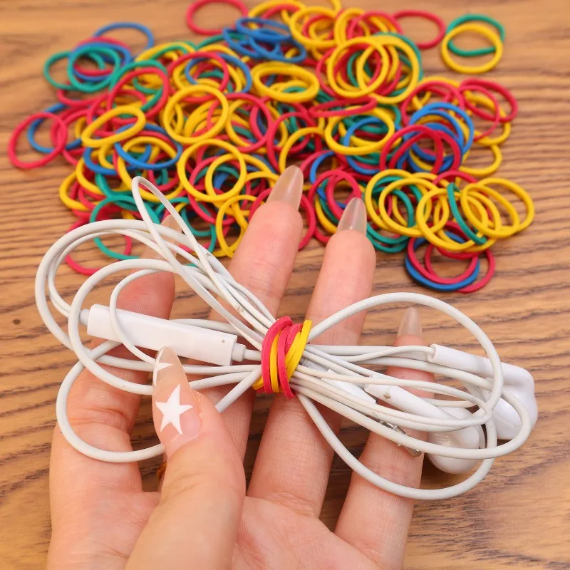 Colorful High Elastic Rubber Band Durable Strapping Zip Ties Rubber Bands Useful Rubbers Rings Office Industrial Storage Tools