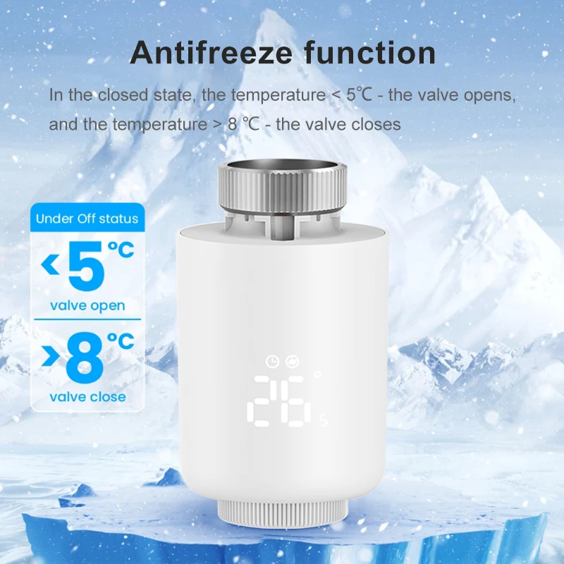 Tuya ZigBee3.0 New Radiator Actuator Valve Smart Programmable Thermostat Temperature Heater TRV Alexa Voice Control