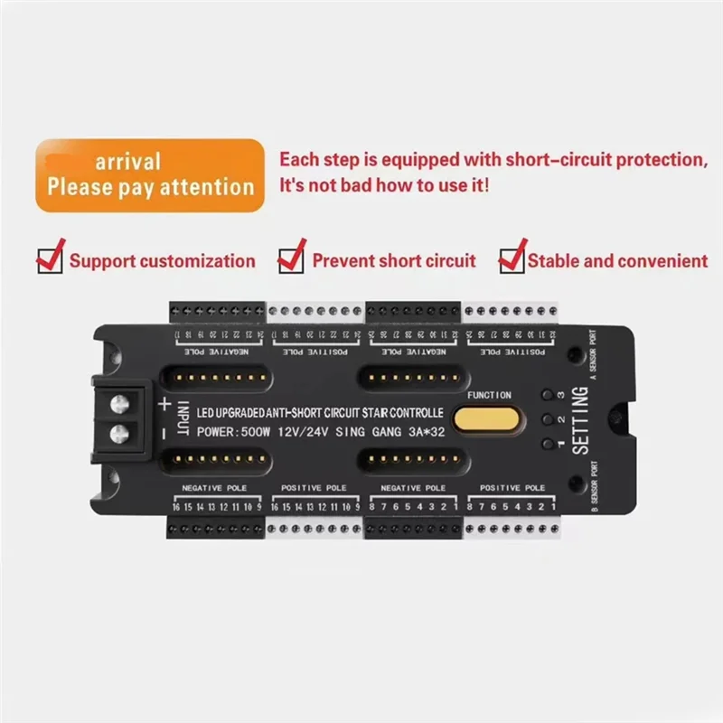 AF90-PIR Sensore di movimento a LED Striscia luminosa per scale Controller a 32 canali per luce notturna a movimento interno Striscia flessibile 12V/24V