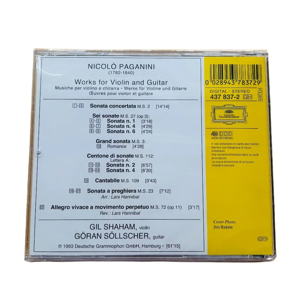Paganini For Two CD Violin Guitar Duet Audiophile Classical Chamber Music DG 4D HiFi Test Disc In Stock view 3