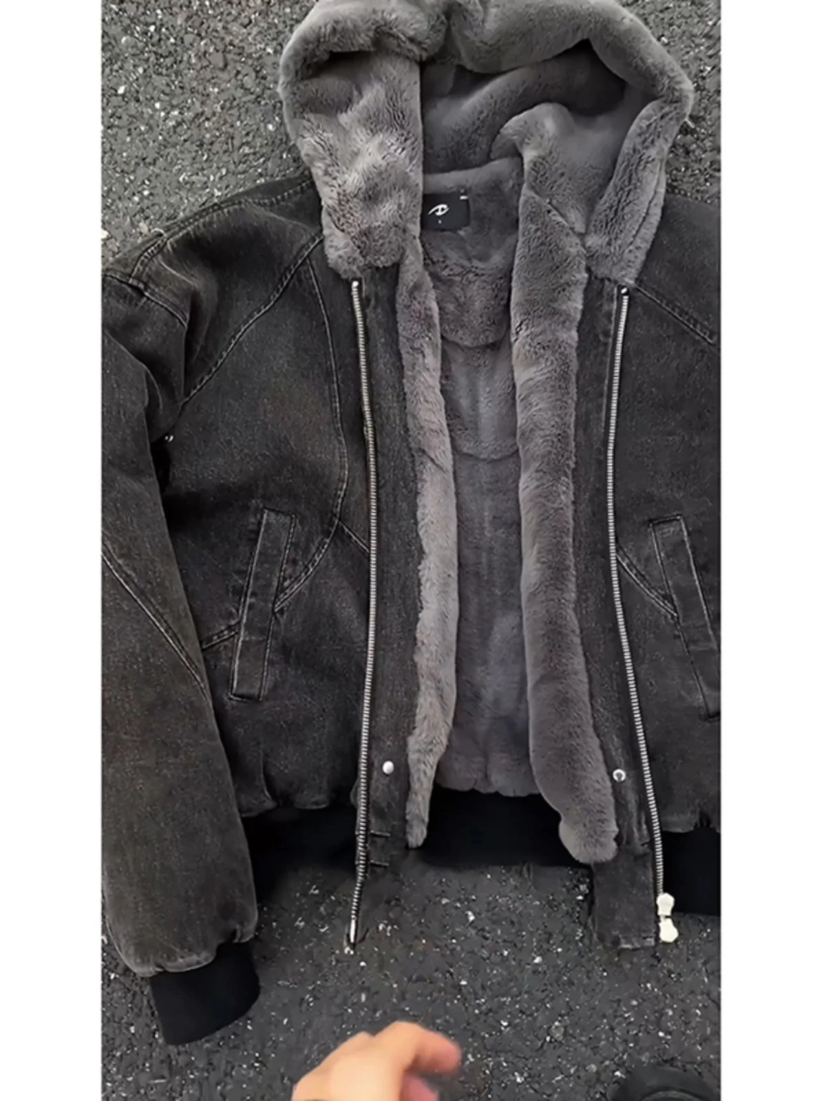 Jaqueta de Veludo de Cordeiro Masculina Outono Inverno Mole de Lona da Estilo Baseball Casaco de Aodão Moda Casual J...