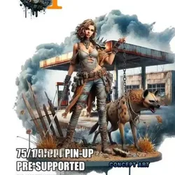 Wasteland Queen, Steampunk 1/24 75mm Scale Resin Body Assembled Model Kit Character Miniature Statue Unassembled and Unpainted
