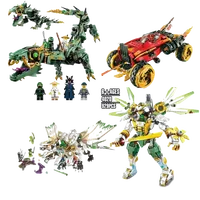 Mecha Dragon City Flying Katana Vehicle Building Block Model Toy for Children Christmas Birthday Gift