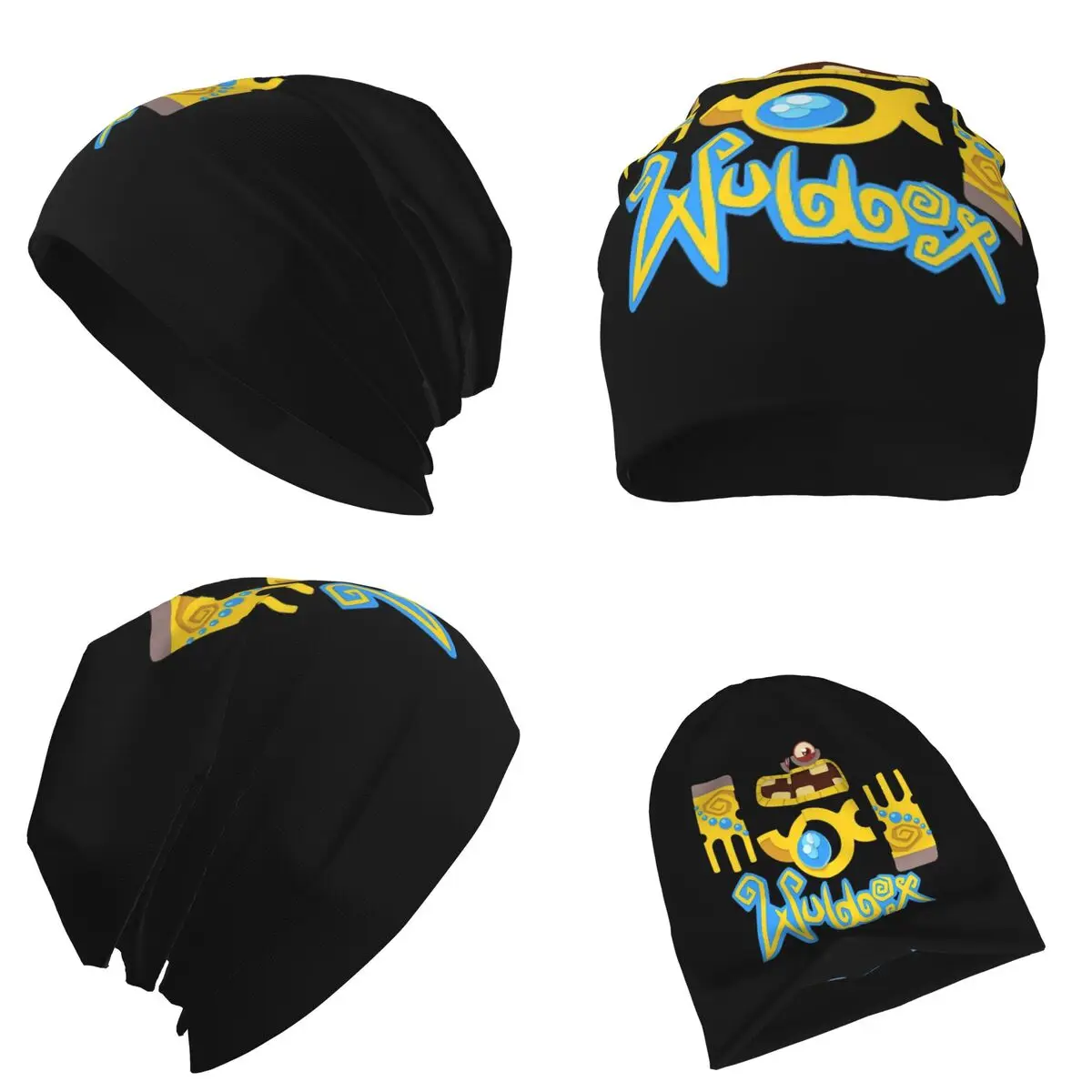 Wubbox بلدي الغناء وحوش الدافئة محبوك قبعة الأزياء بونيه قبعة الخريف الشتاء في الهواء الطلق بيني القبعات للجنسين الكبار