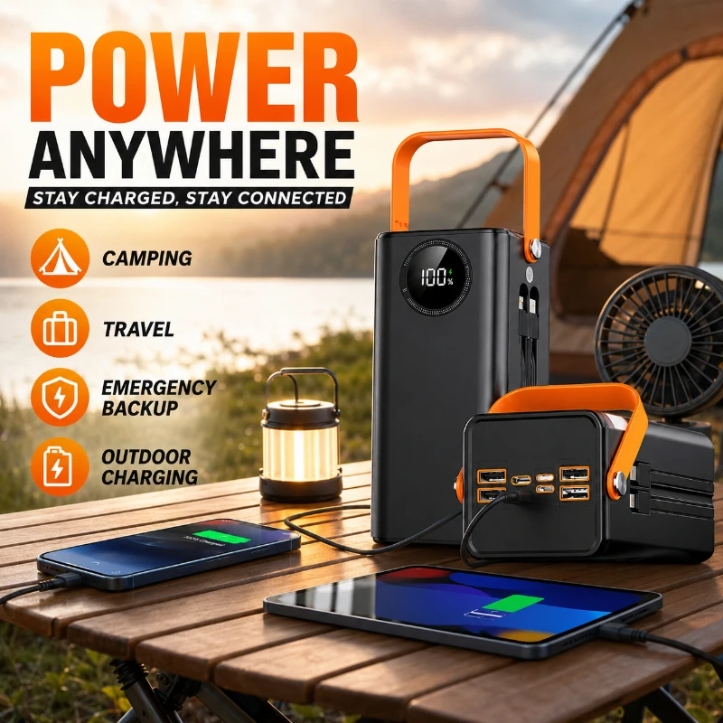 160000mAh 120W Fast Charging Power Bank with Large Capacity Suitable for Apple for Huawei Outdoor Long-lasting Mobile Power Bank