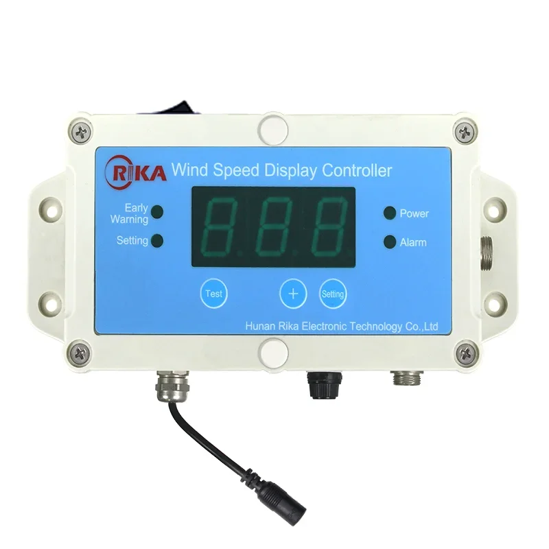 RK150-01 Wired Wireless Tower Crane Wind Speed Anemometer Transmitter Digital Indicator with Alarm Output Data Logger