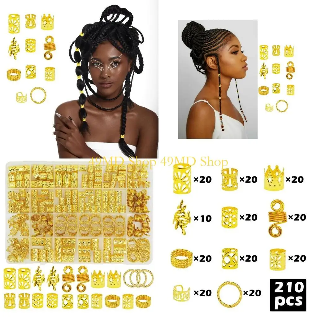 

49MD 210pcs Crystal LOC украшение волос
