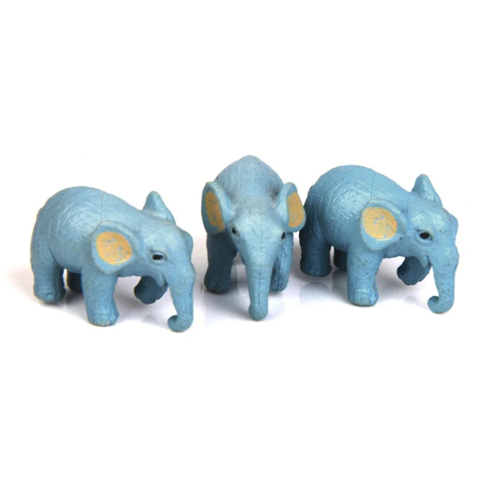 10pcs Miniature Elephant mini house Decoration Micro Landscape Ornament (Random Color) mini house elephant