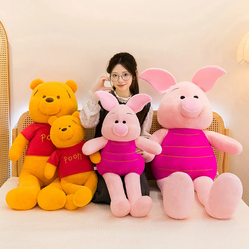 

80-160cm Disney Huge Piglet Winnie Plush Toys Cute Stuffed Toys Cartoon Stuffed Anime Plushie Big Bear Piggy Doll Kid for Gifts