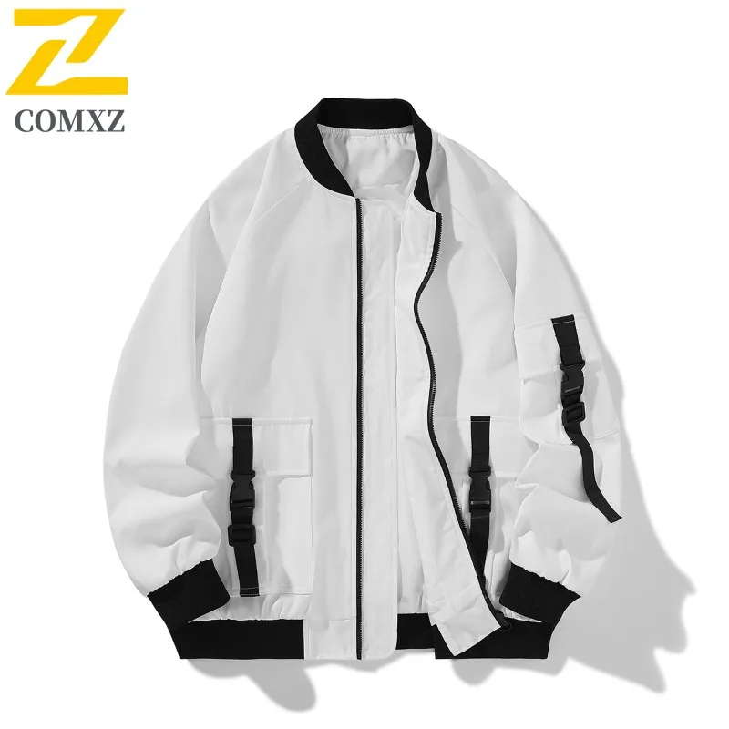 

COMXZ Men Jacket 2025 Streetwear Trendy Windproof Fashion Outdoor Camping Travel Tooling Jacket Autumn Jacket with No Hood