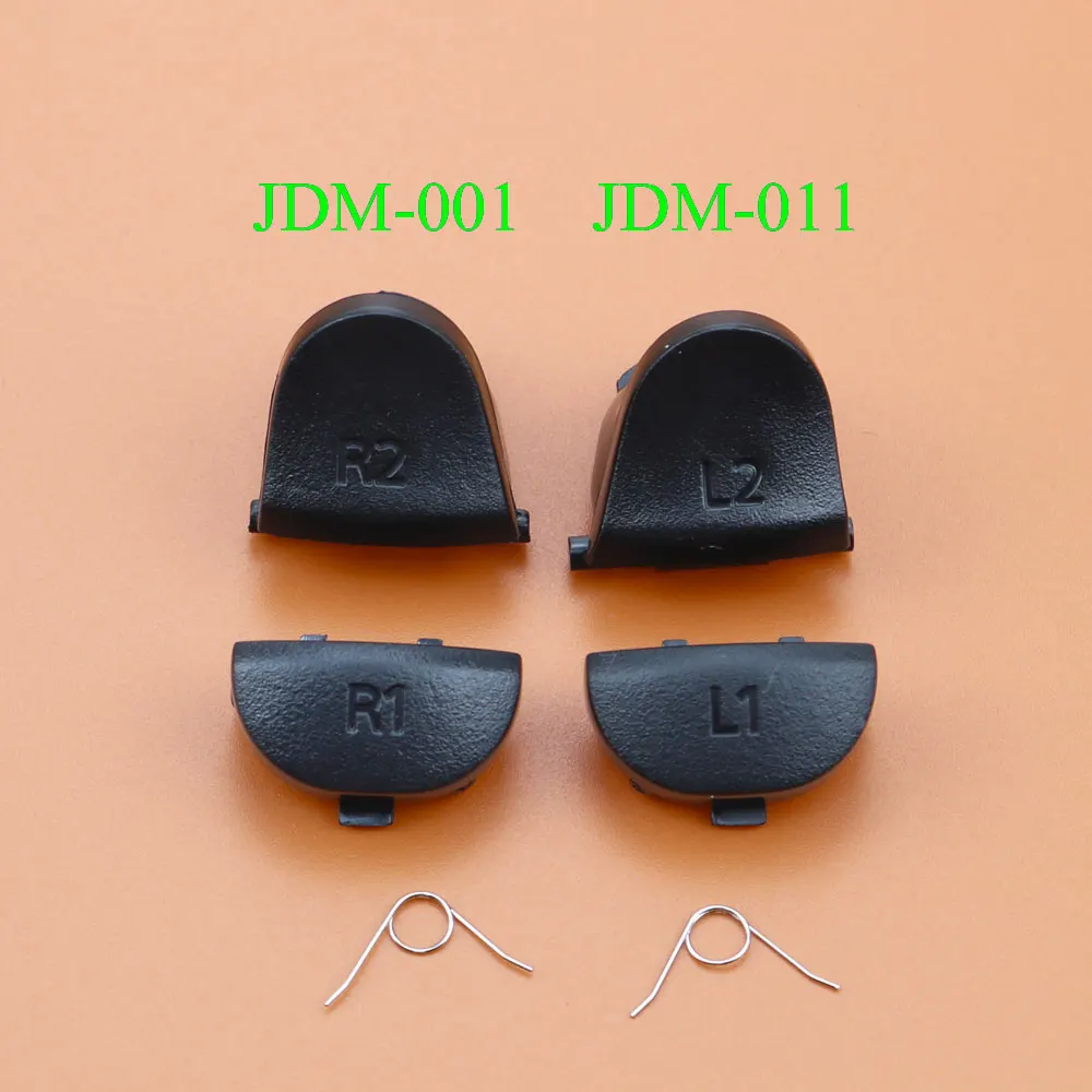 PS4 컨트롤러 게임 패드 버튼 어셈블리 용 cltgxdd1 세트 L1 R1 + L2 R2 트리거 버튼, 스프링 포함 JDM 001 011 030 040 서비스 부품