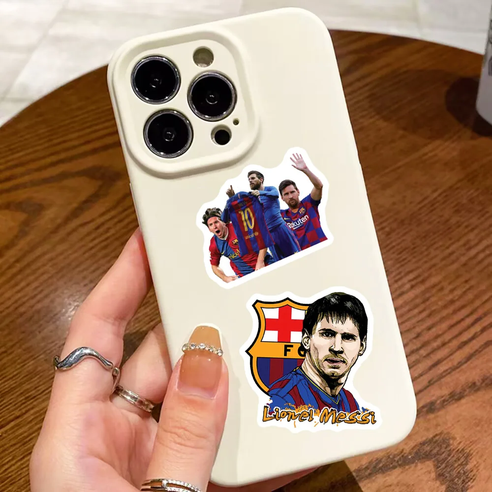 50Pcs Super Star Soccer Player Messi Stickers, Vinyl Waterproof Laptop Water Bottle Stickers for Aldults Boys Girls Teens,Messi