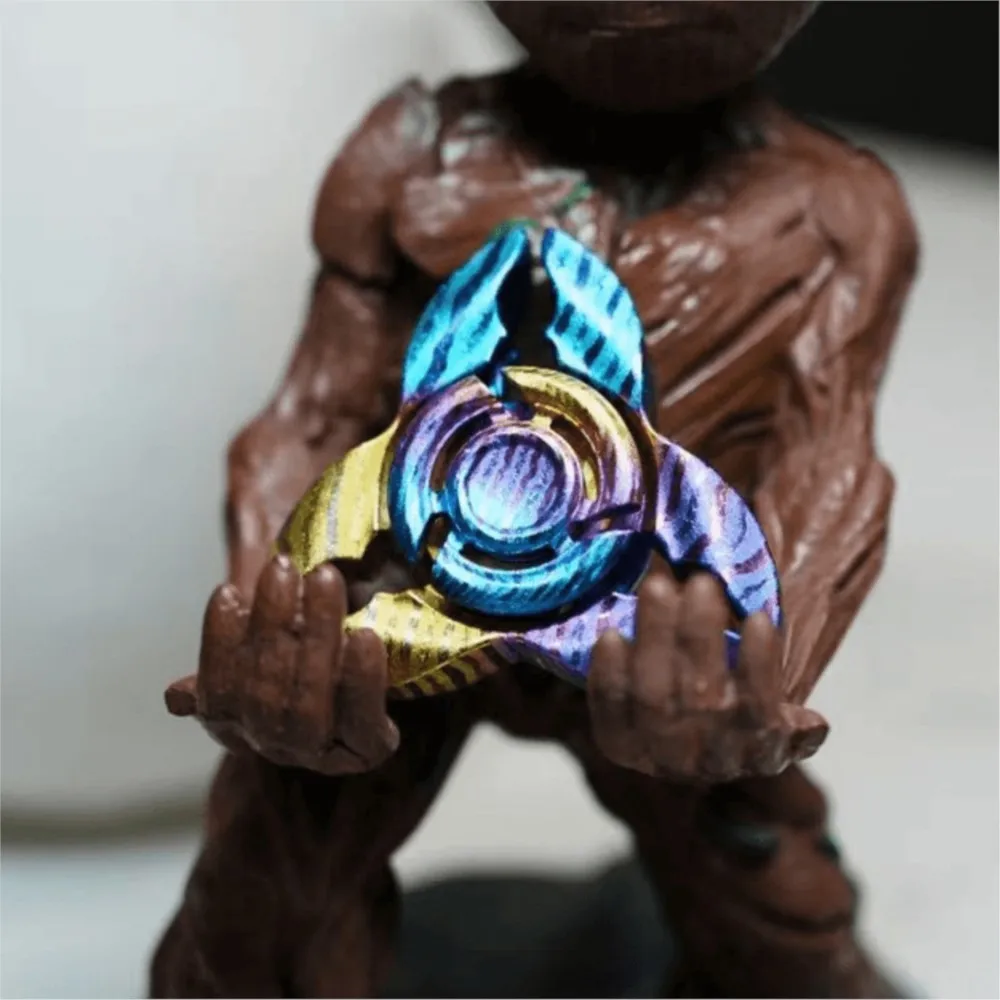 FATBOYEDC วิงด์ด์สเนค ฟิดเจ็ตสปินเนอร์ โมคูเมะ ของเล่นคลายเครียด ฟิดเจ็ตทอยส์ สำหรับผู้ใหญ่ ฟิดเจ็ตสปินเนอร์แบบสามใบพัด