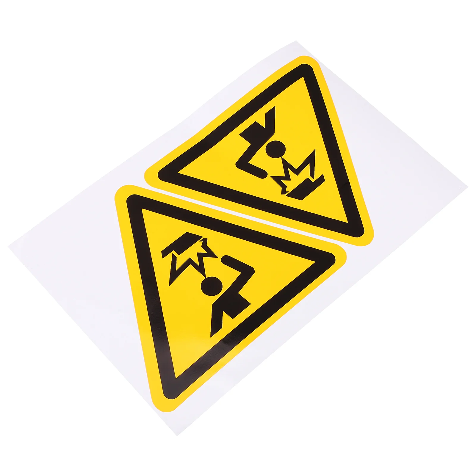 2-teiliges Bump-Warnschild, selbstklebende Sicherheitsschilder, automatisch, „The Caution“-Aufkleber, beobachten Sie Ihren Kopf, PVC