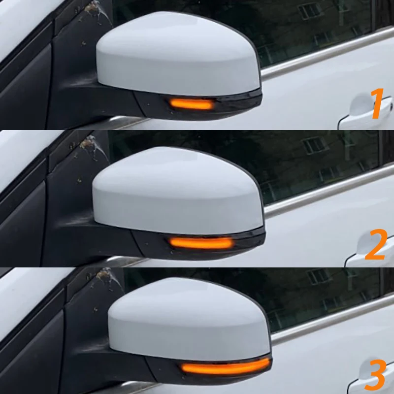 For Ford Focus Mk3 LED Light 2 3 Mk2 Mondeo Mk4 Turn Signal Lamp Flowing Side Wing Rear View Mirror Blinker Dynamic