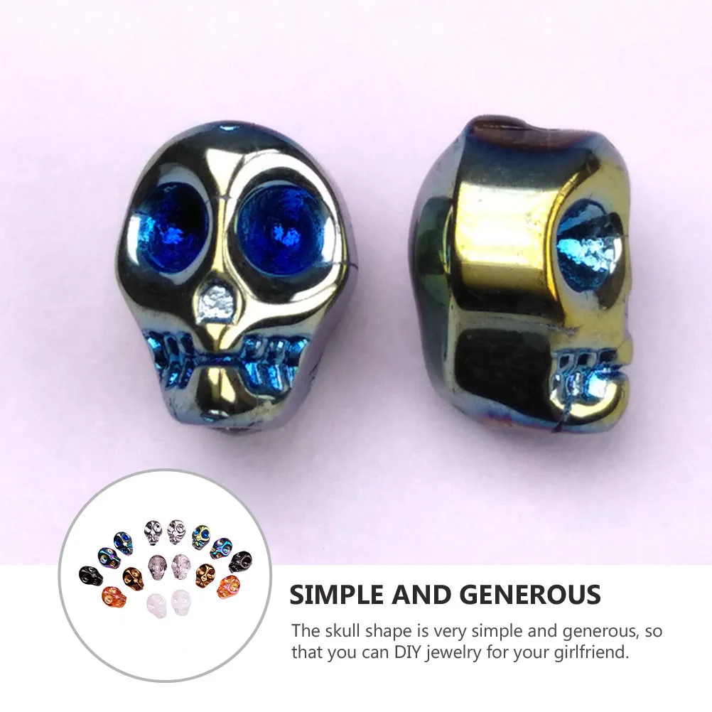

50 Pcs Earrings Crystal Micro Glass Bead Child Skull Beads Stone DIY Colorful Loose