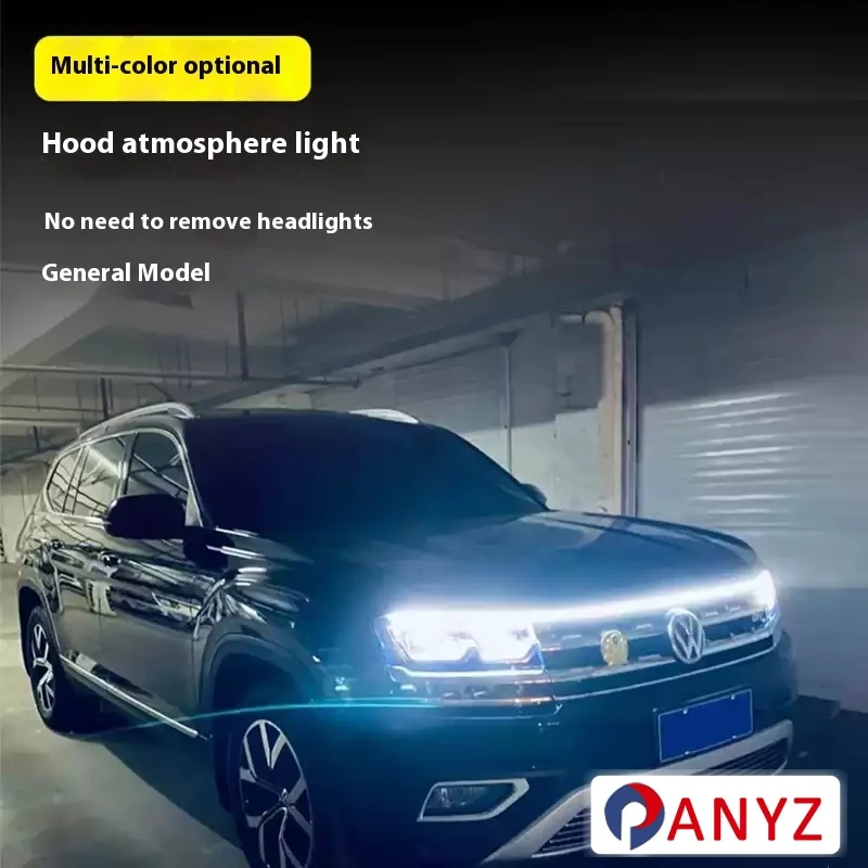 FOR AUDI E-tron quattro 2010-2025 Upgrade LED Daytime Running Light Scan Starting Car Hood DRL Guide Decorative Ambient Lamp 12V