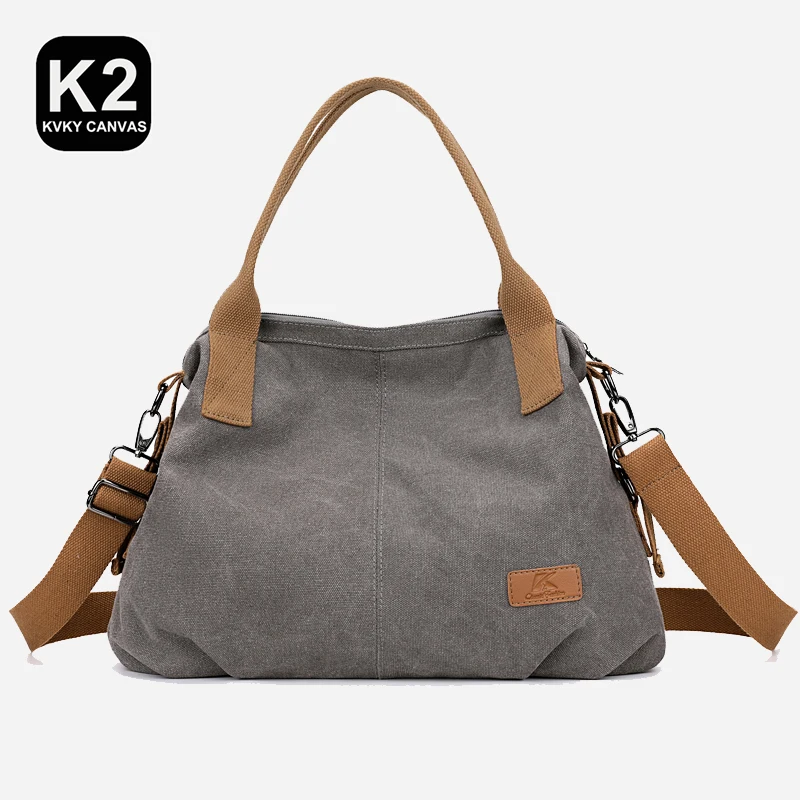 KVKY Summer Leisure Vacation Design Bag Fashion Travel Bag Large Capacity Thick Canvas Handbag for Women 5 Colors Girl Totes Bag