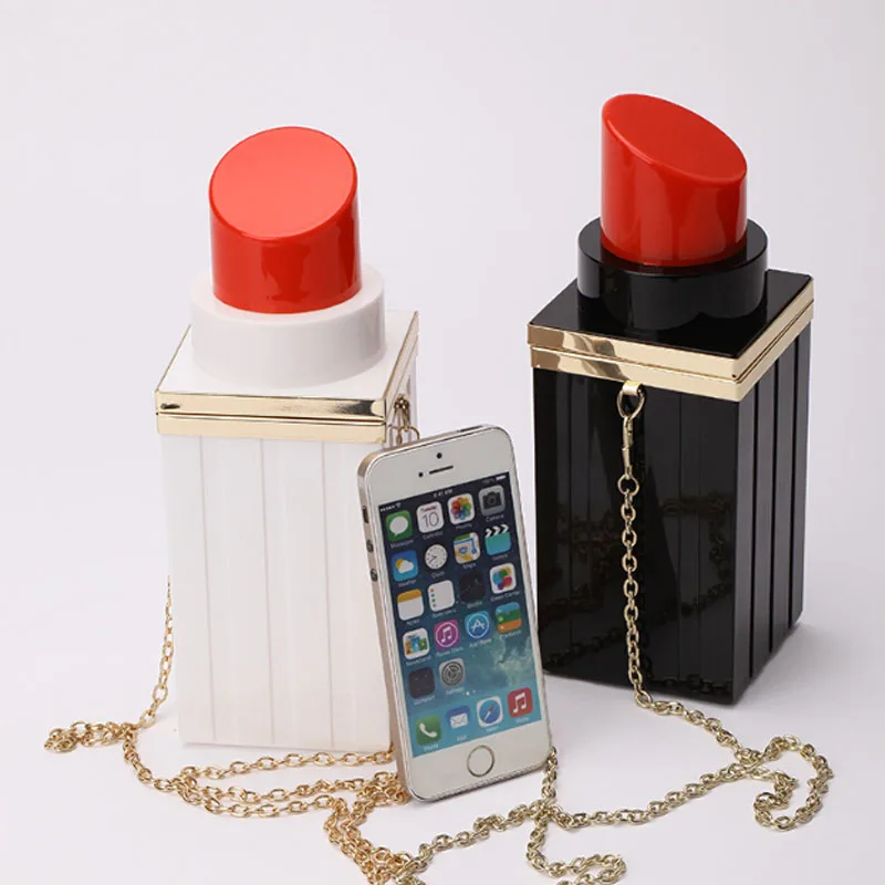 

Модный клатч, вечерние сумки, сумка на цепочке, женские сумки, черная помада, дизайнерская женская сумка-клатч, банкетная вечеринка, кошелек, красота