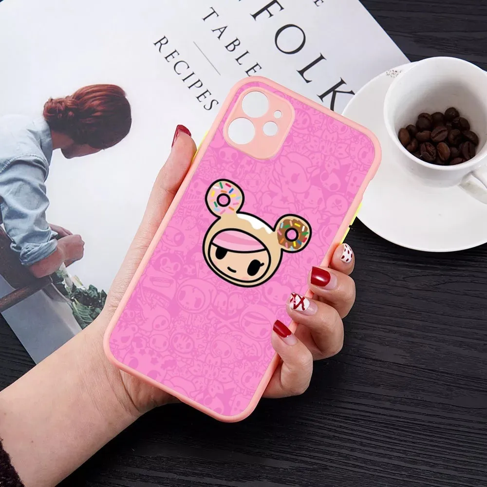 T-TokidokiS Phone Case For iPhone 14 X XR XS 7 8 Plus 11 12 13 pro MAX 13mini Matte Shockproof Case