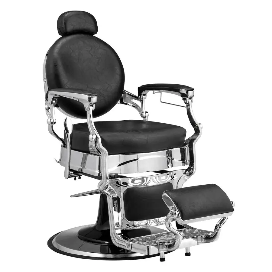 

Heavy Duty Vintage Recline Barber Chair Hydraulic with Headrest, Supports up to 700lbs 360Rotatable, Professional Salon Beauty