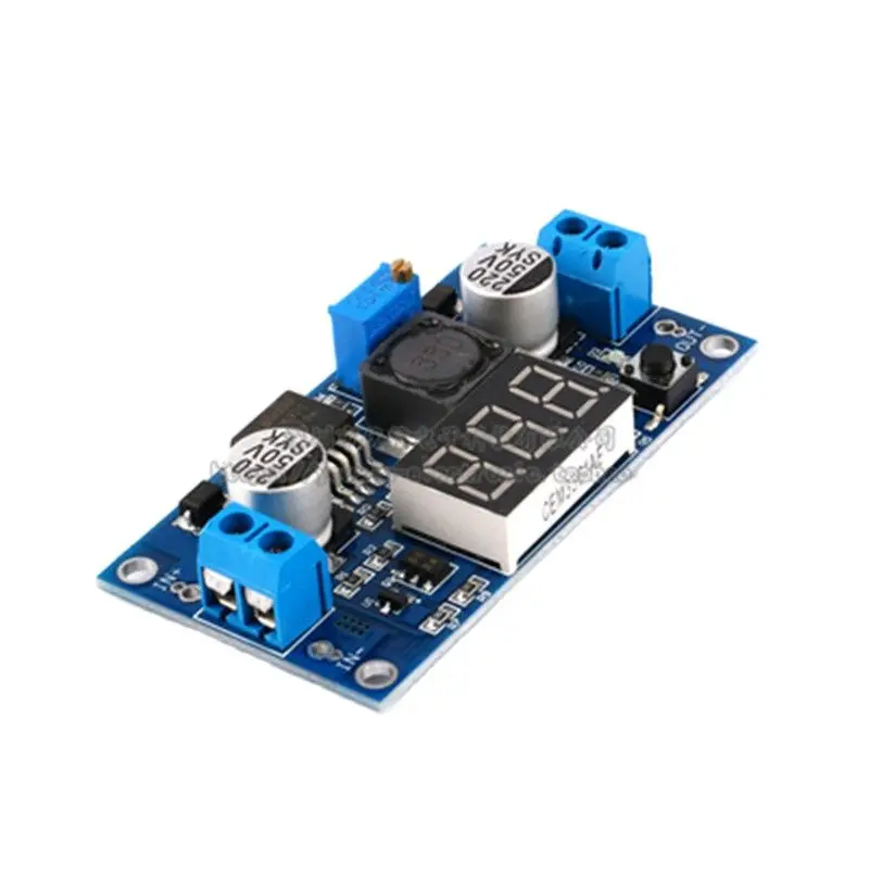 Módulo de refuerzo de DC-DC, pantalla digital de voltaje, placa de circuito LM2577, salida de 3A