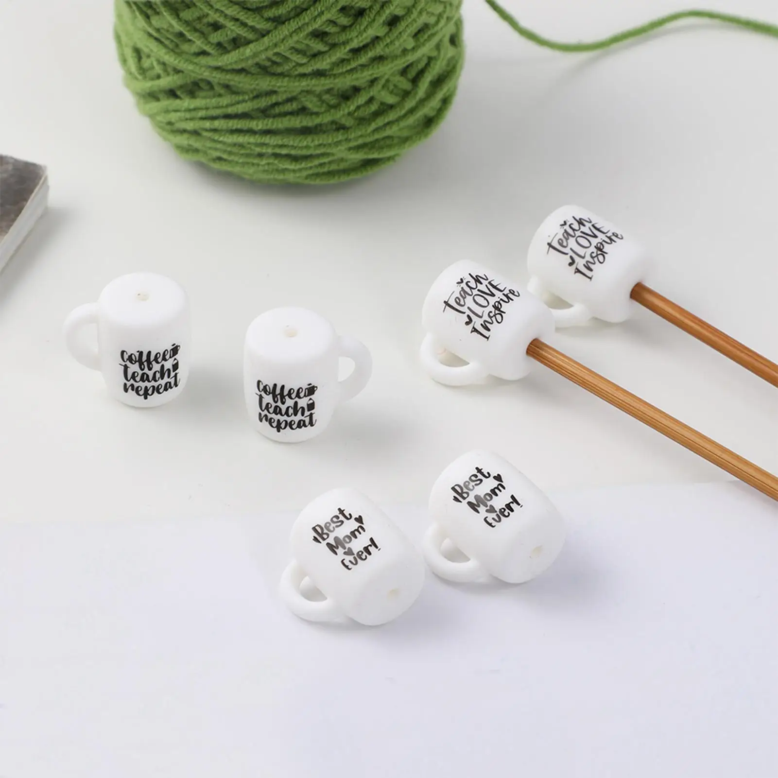 Silicone Knitting Needle Caps 6Pcs/set anti yarn scattering needle cap Creative Knitting Accessories for Crochet Craft