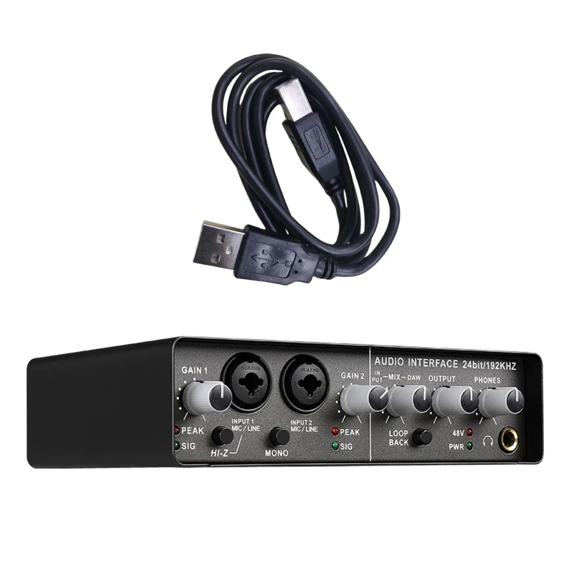 Professional Stereo Sound Card Board High Speed USB2.0 Port 24-Bit/192 KHz DropShipping