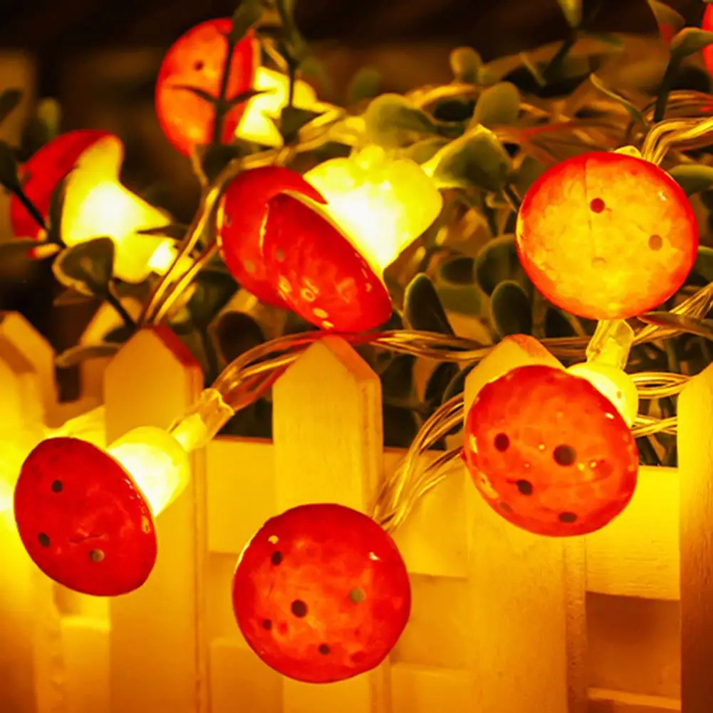 

String Lamp Non-Glaring Battery Powered Flicker Lighting Mushroom LED Fairy Light Holiday Party Night Lamp