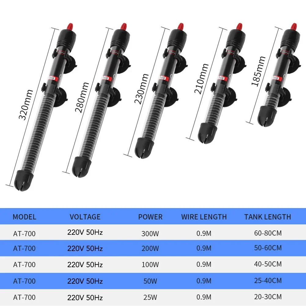 Aquarium Heater Fish Tank Heating Rod Submersible Thermostat External Temp Controller Automatic Device