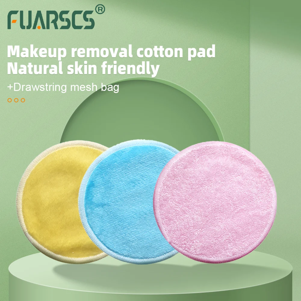 6/12 pezzi di dischetti struccanti in bambù riutilizzabili tondi lavabili per la pulizia del viso tamponi per la rimozione del trucco in cotone strumenti per la pulizia della pelle