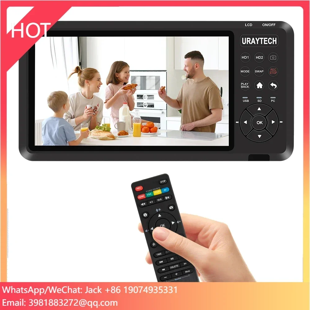 กล่องบันทึกวิดีโอ URay 2 ช่อง 4K แปลงวิดีโอเป็น MP4 สำหรับกล้องเอ็นโดสโคป การ์ดบันทึกวิดีโอ 4K60