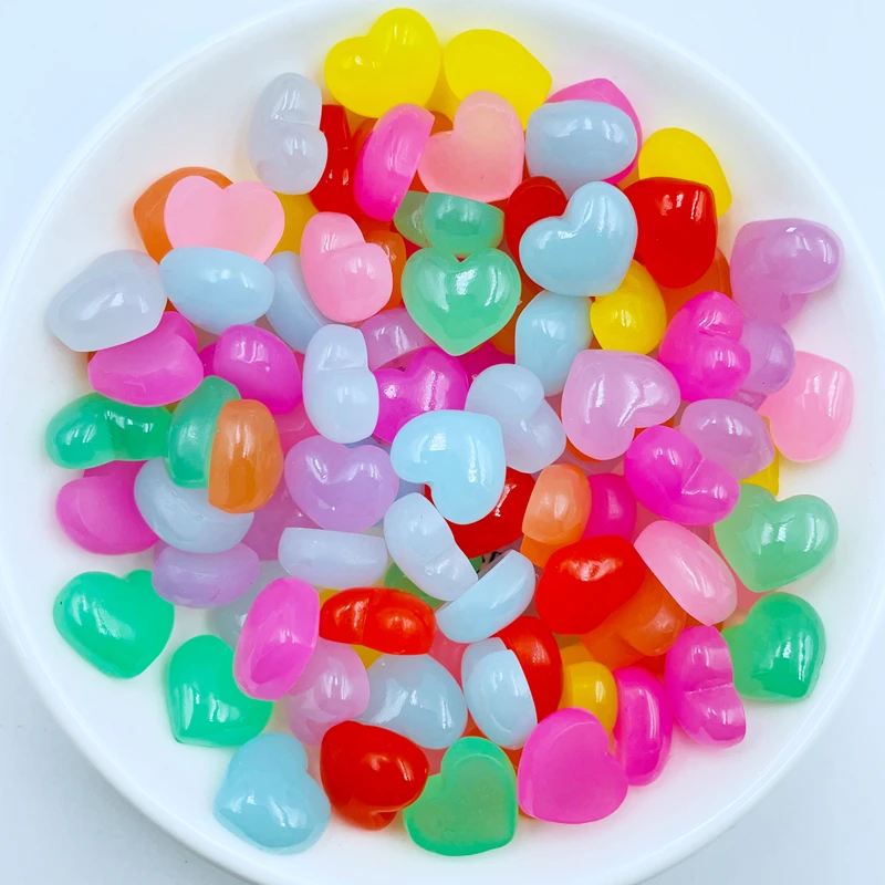 

36 Pcs New Cute Mini Cartoon Heart-Shaped Resin Flat Back Cabochon Scrapbook Kawaii DIY Embellishments Charm Accessories A126