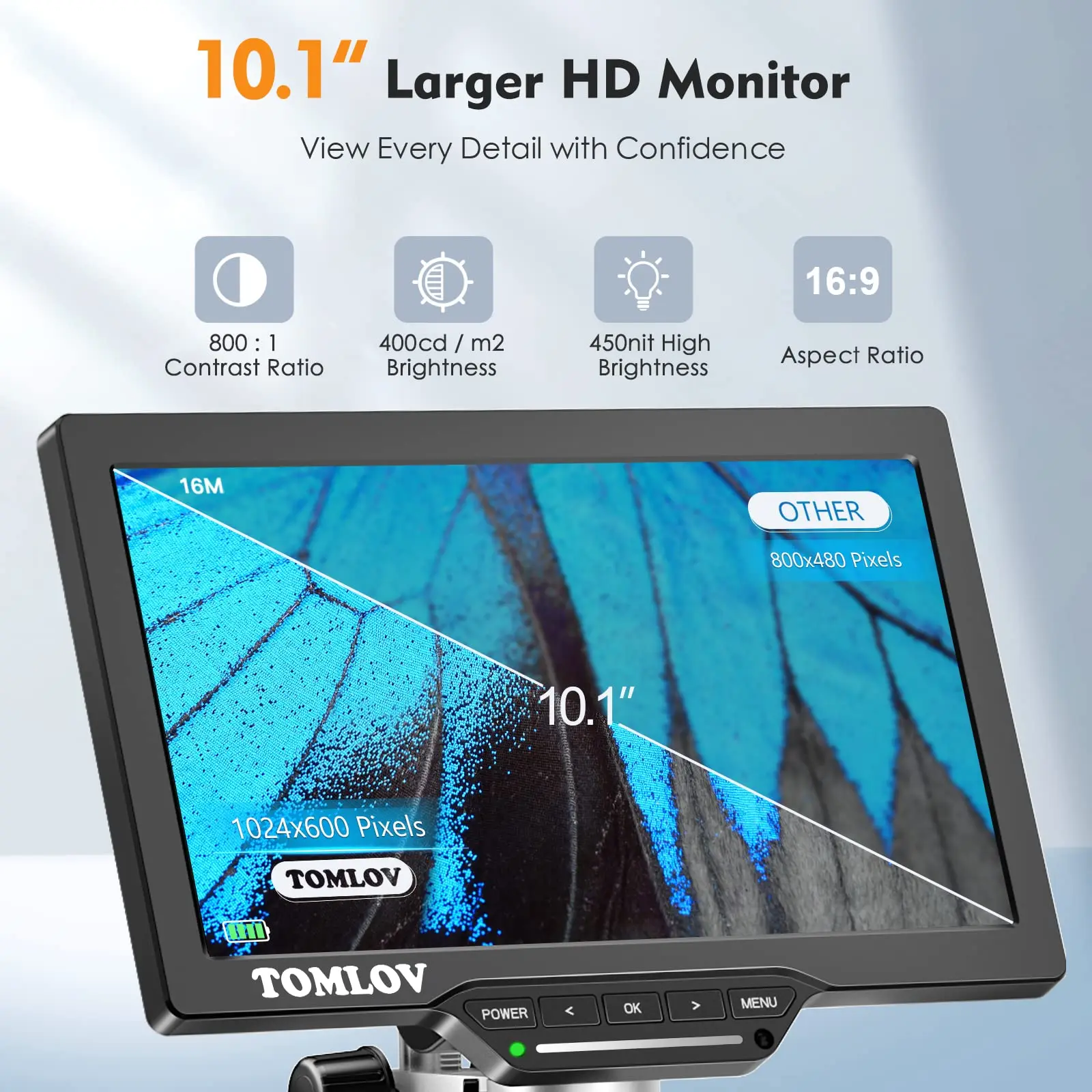 Imagem -02 - Tomlov-microscópio Digital para Reparação Telefônica Lupa de Vídeo Eletrônico Microscop Hdmi Pcb Solda Led 10 em Dm202 Dm201 Pro