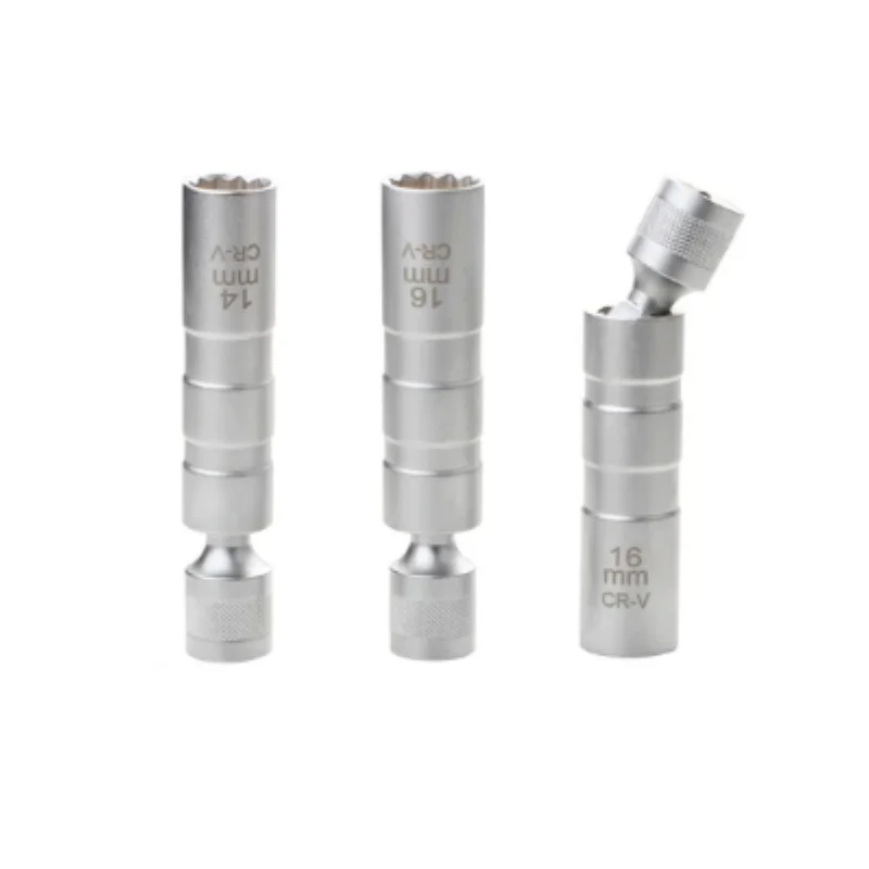 

Universal Magnetic Spark Plug Sleeve Thin-walled Universal Joint 14/16mm Automotive Repair Spark Plug Disassembly Tool